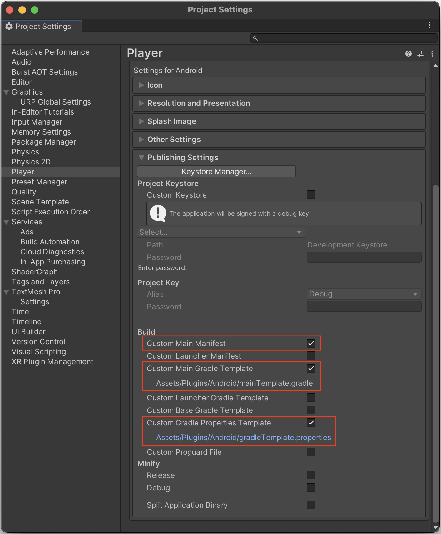 Android Gradle Settings